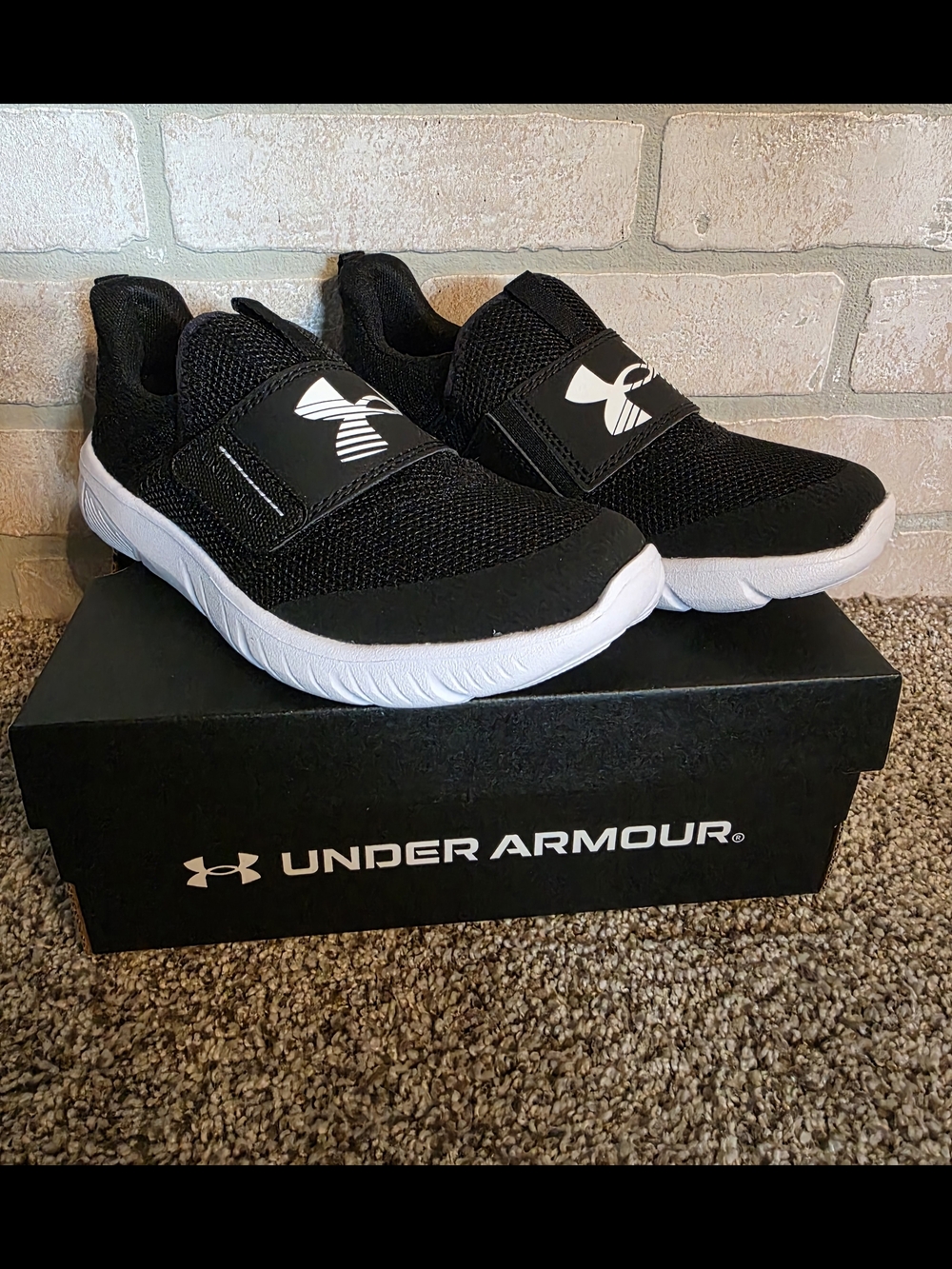 Under Armour Kids' Black Slip-On Performance Sneakers